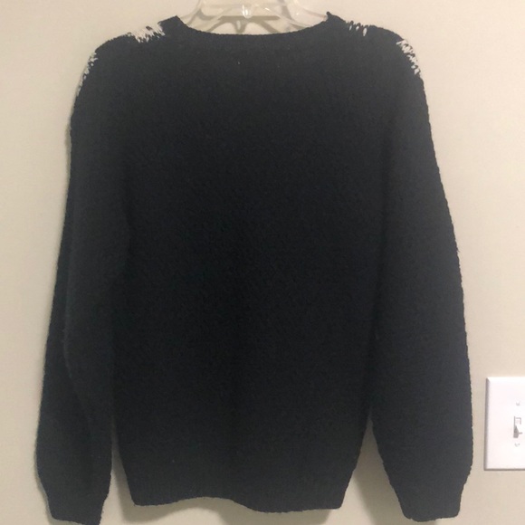 JH Collectibles Sweater SZ S Petite Wool/Angora Black White - Picture 5 of 5
